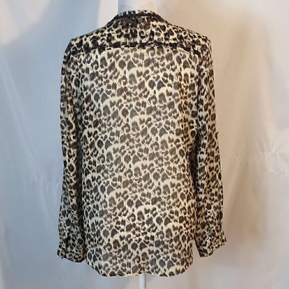 Roar Animal Print Beaded & Embroidered Blouse - Picture 5 of 10